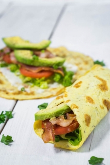 crêpe salé - Recette Crêpe Burrito Bacon Avocat